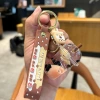 Bubble milk tea floating bear keychain, oil liquid flowing sand bottle pendant, car key accessory, pendant gift details Picture